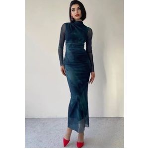 Zara tulle printed dress